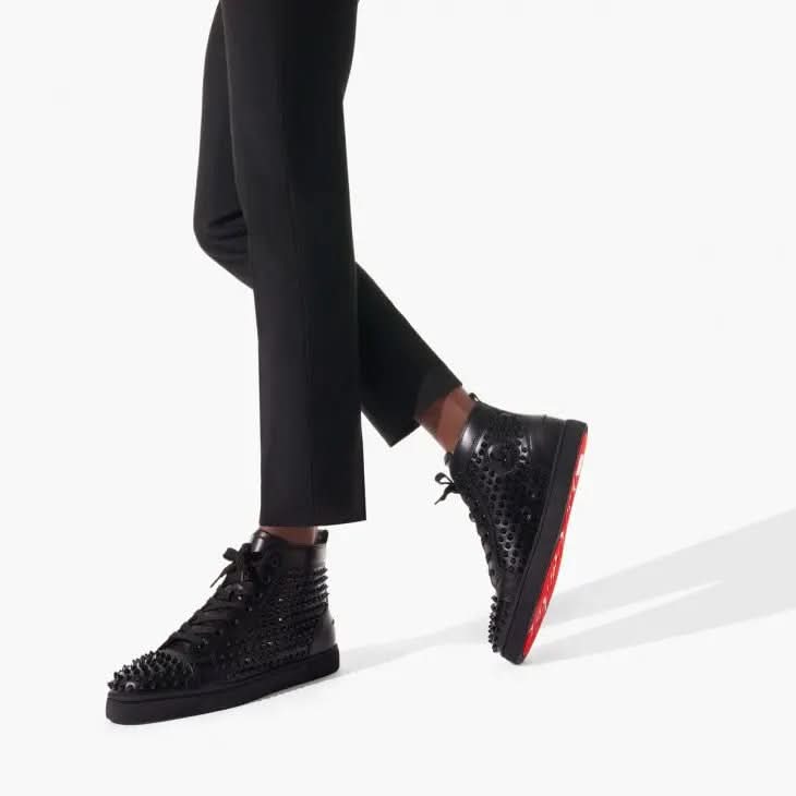 Louboutin Louis Spikes "Calf leather and spikes - Black" KickHaven Bulgaria KickHaven Bulgaria