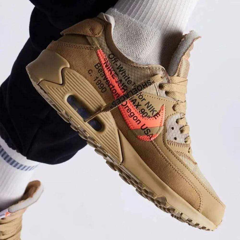 Off-White x Nike Air Max 90 Desert Ore KickHaven Bulgaria KickHaven Bulgaria