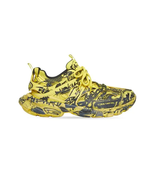 Balenciaga Track Grafitti Mesh 'Yellow/Black'