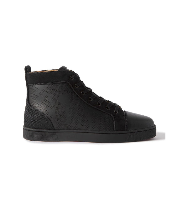 Louboutin Louis "Patent calf leather, nylon and veau velours - Black"