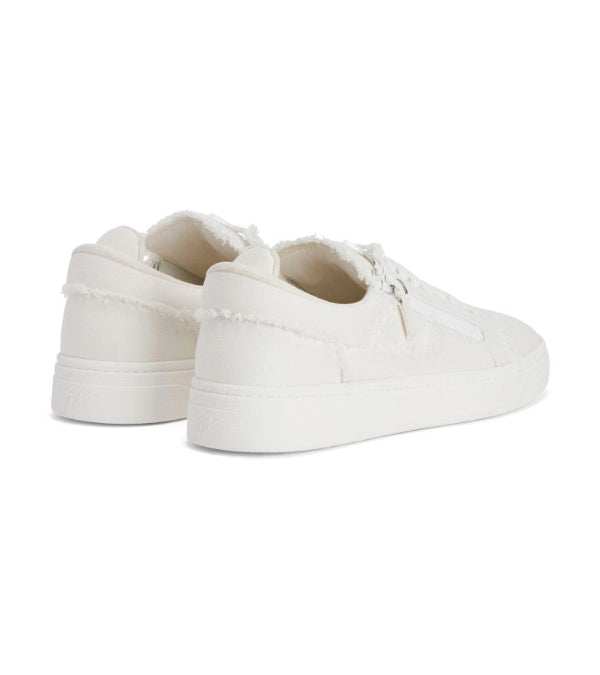 Zanotti Frankie Low-Top White Denim