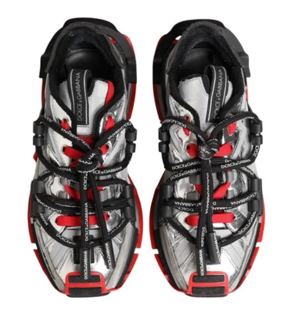 Dolce & Gabbana chunky-sole sneakers "Black, Silver, and Red"