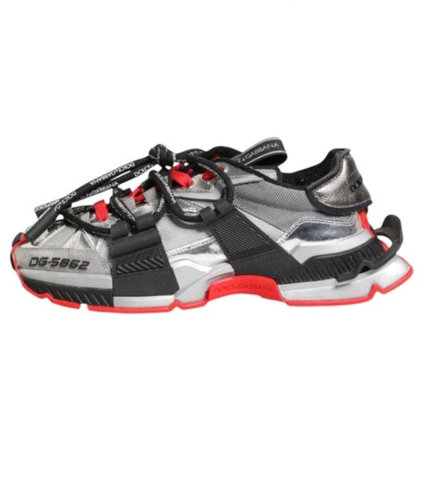 Dolce & Gabbana chunky-sole sneakers "Black, Silver, and Red"