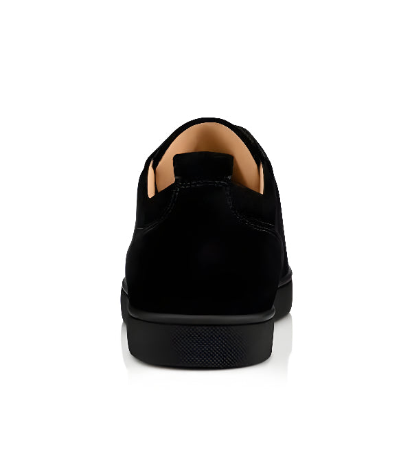 Louboutin Louis Junior Spikes "Veau velours - Black"
