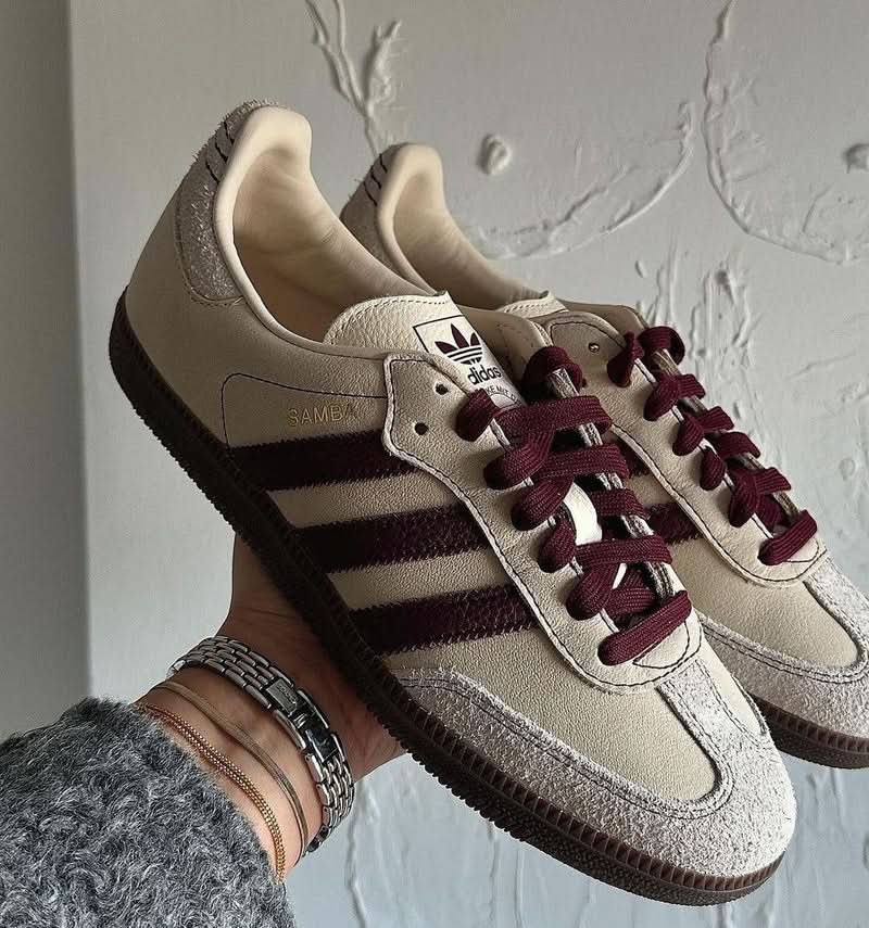 Adidas Samba OG Wonder White Maroon KickHaven Bulgaria KickHaven Bulgaria