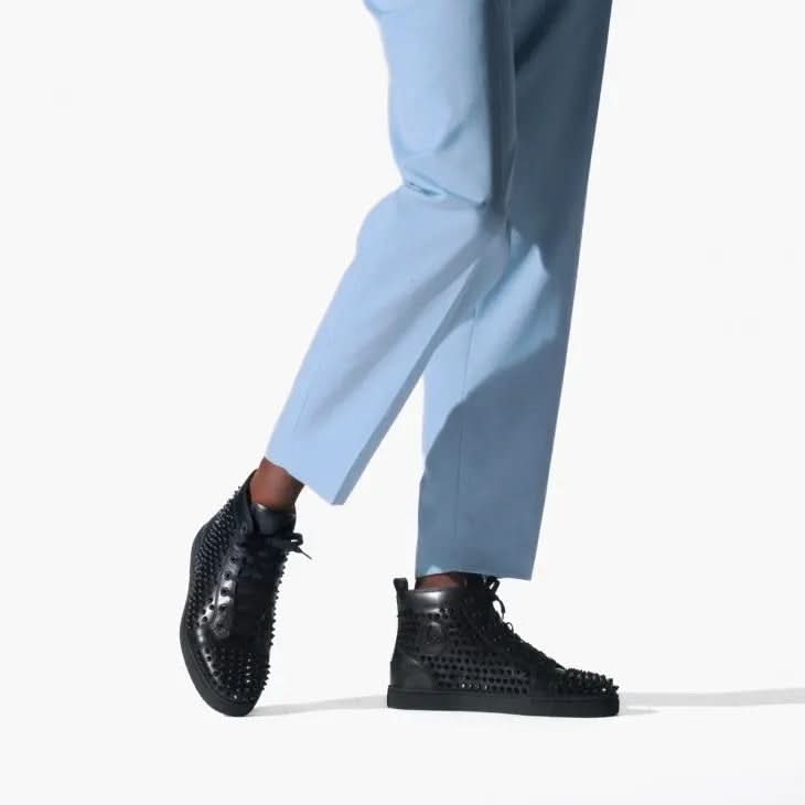 Louboutin Louis Spikes "Calf leather and spikes - Black" KickHaven Bulgaria  KickHaven Bulgaria