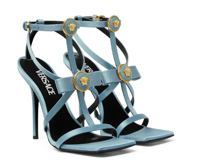 Versace Gianni ribbon satin caged sandals KickHaven Bulgaria  KickHaven Bulgaria