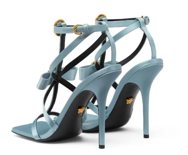 Versace Gianni ribbon satin caged sandals KickHaven Bulgaria  KickHaven Bulgaria