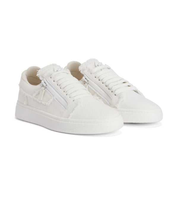 Zanotti Frankie Low-Top White Denim