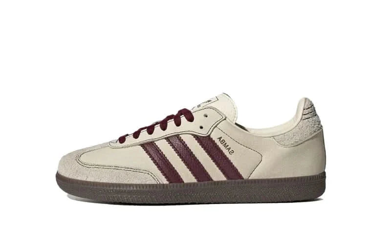 Adidas Samba OG Wonder White Maroon KickHaven Bulgaria  KickHaven Bulgaria