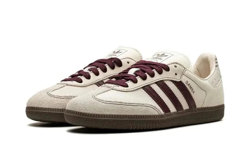 Adidas Samba OG Wonder White Maroon KickHaven Bulgaria  KickHaven Bulgaria