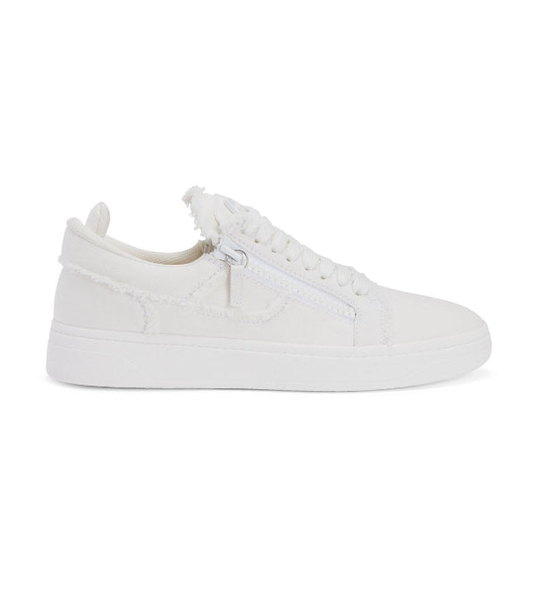 Zanotti Frankie Low-Top White Denim